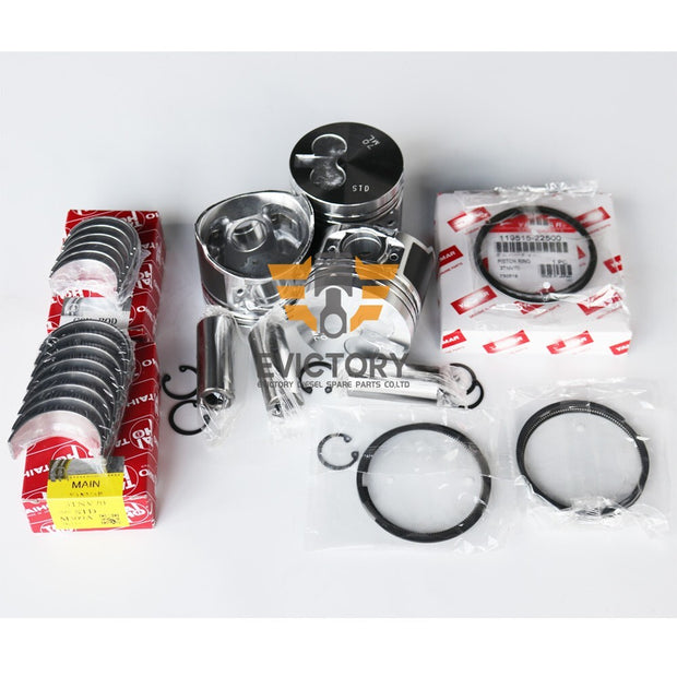 for Yanmar 3T70 3TNV70 crankshaft bearing piston ring rebuild overhaul kit