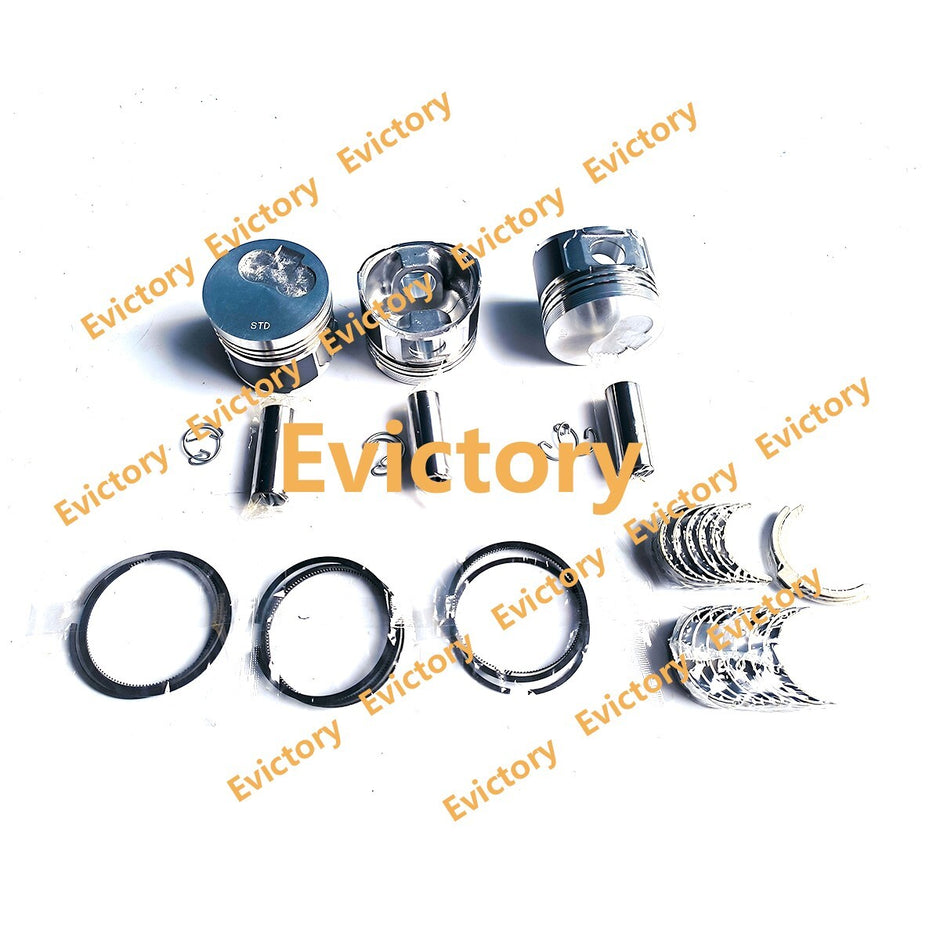 For Yanmar excavator engine 3TN66UJ 3TN66-UJ rebuild kit bearing + piston + ring