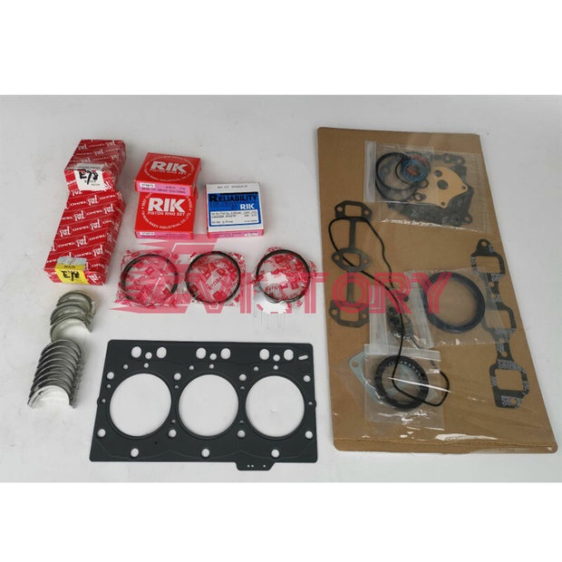For Yanmar 3D78-1F 3D78-1 rebuild overhaul kit piston ring gasket bearing set