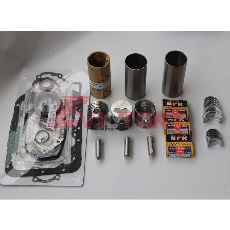 For Mitsubishi K3B rebuild overhaul kit piston liner head gasket all bearing