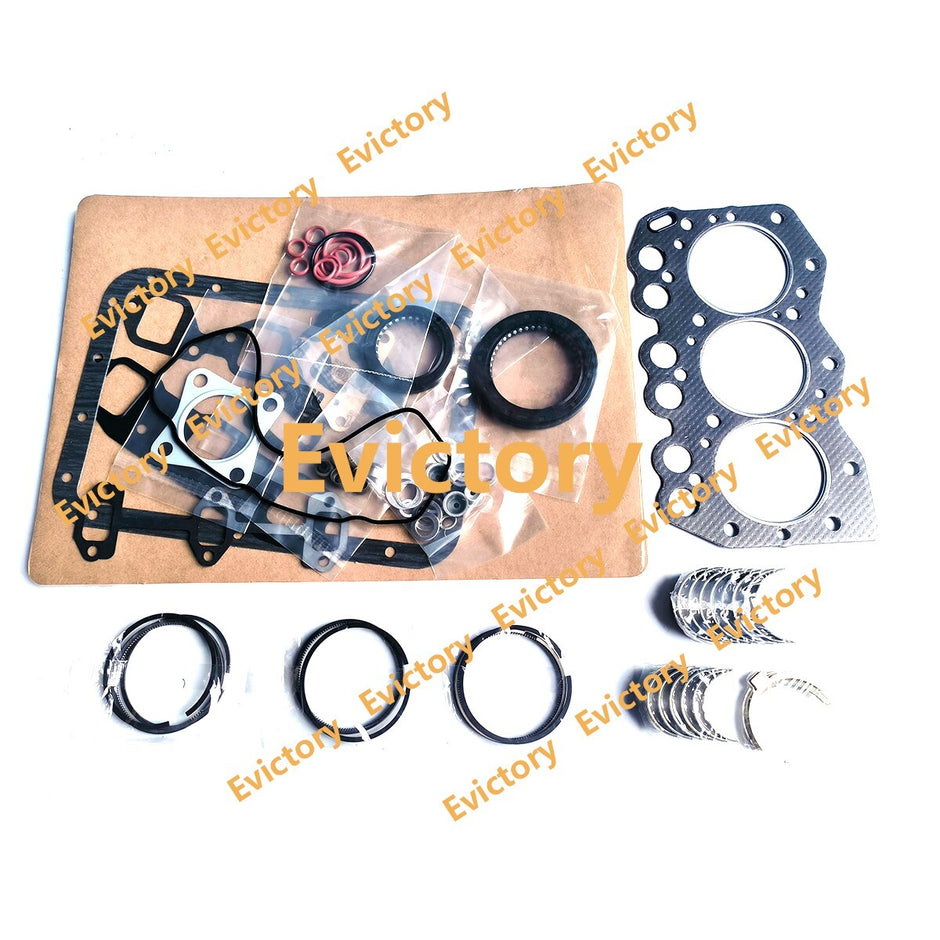 For Yanmar 3TN66UJ 3TN66 rebuild kit gasket liner piston bearing valves guides