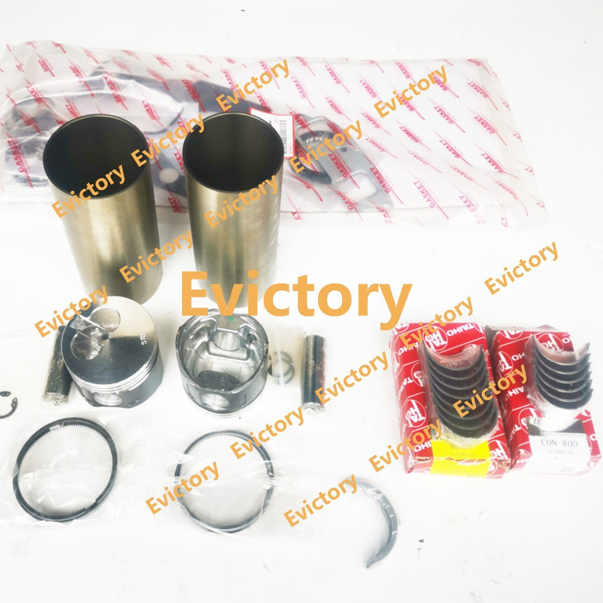 For YANMAR  2TN68 2TN68L overhaul kit cylinder gasket piston ring liner bearing