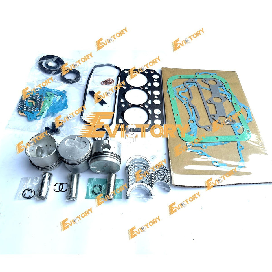 for Mitsubishi K3F rebuild kit piston ring big small bearing full gasket kit