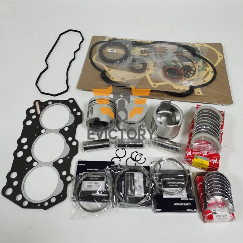 For Mitsubishi S3Q2 S3Q valve guide rebuild kit piston ring bearing gasket
