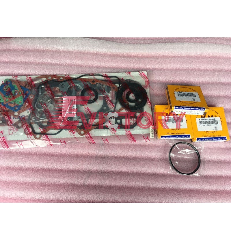 For Yanmar 3T84 3D84-1 3T84HL cylinder head rebuild kit piston ring gasket