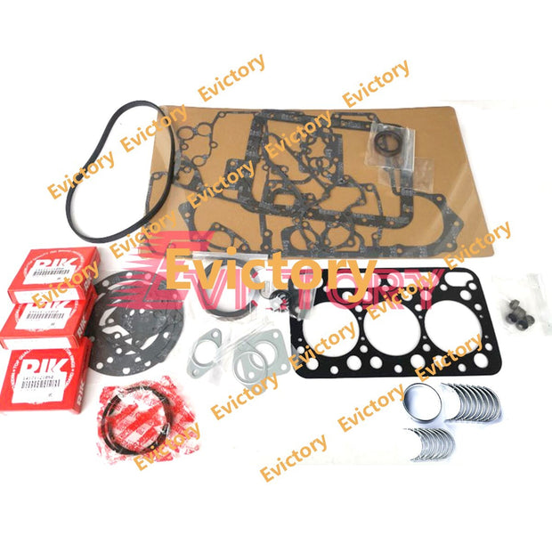 For kubota D1402 rebuild overhaul kit gasket bearing piston ring Bobcat 225