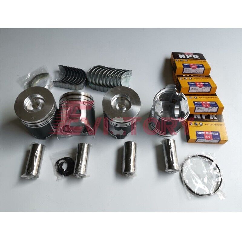 For YANMAR 4TNV106-T 4TNV106T 4TNV106 rebuild kit engine bearing piston ring