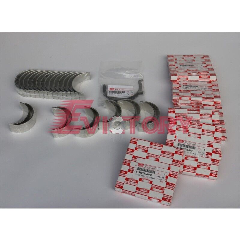 for ISUZU 6HK1-TC 6HK1T 6HK1 rebuild kit piston ring valves liner gasket bearing