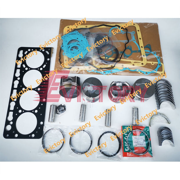 For Kubota V3600 rebuild kit +0.50mm oversize piston ring gasket bearing
