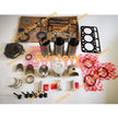 for Kubota D750 overhaul rebuild kit + 6pcs valve +guide + piston +gasket + line