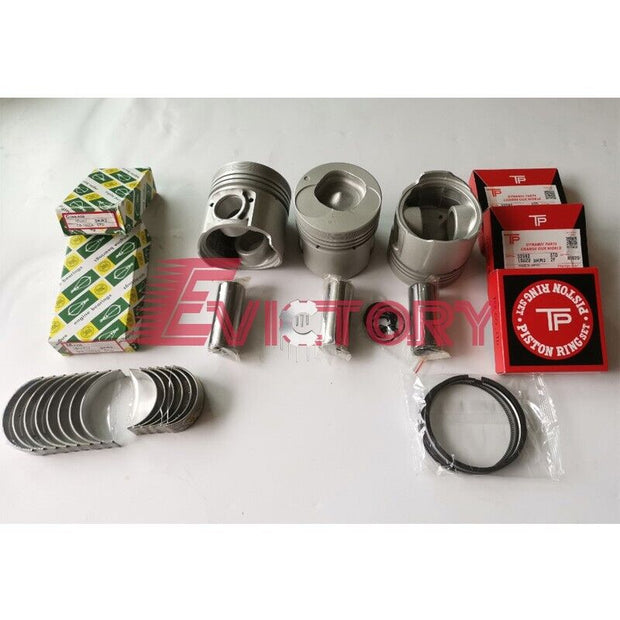 For Isuzu 3KR1 3KR2 rebuild kit piston + ring + gasket kit + engine bearing