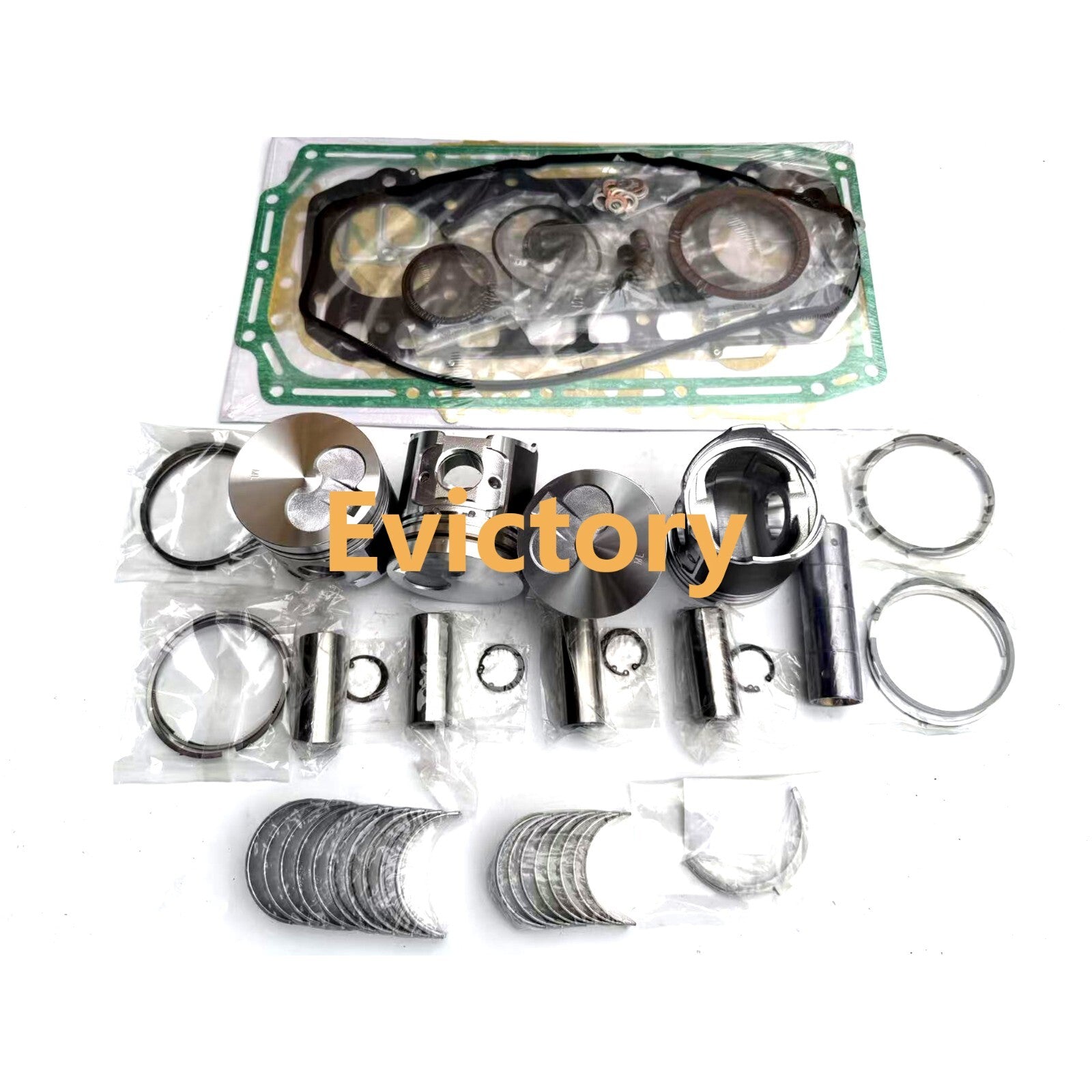 For yanmar 4TNE92 4D92E 4TN92 4TN92 rebuild kit piston ring full gasket bearing