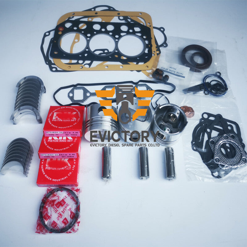 For Mitsubishi S3L S3L2 cylinder head+ overhaul rebuild kit PISTON + 0.50