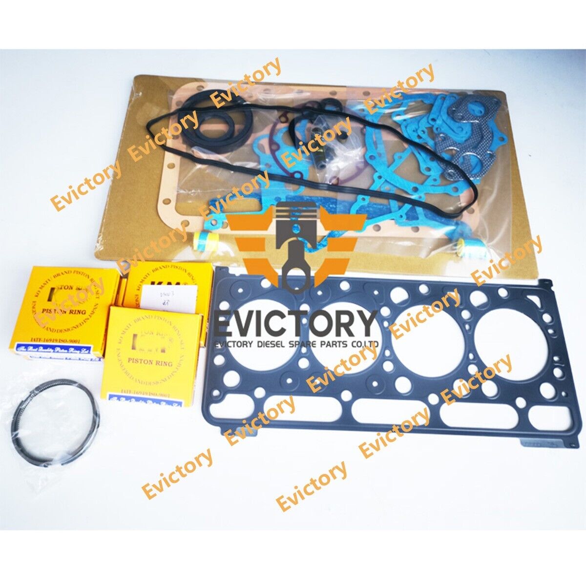 V2003T V2003-T rebuild kit full gasket kit piston ring For KUBOTA Engine