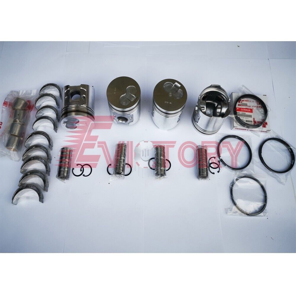 4TNE94 4D94E 4TNE92 4D92E crankshaft + piston ring bearing + conrod For Yanmar