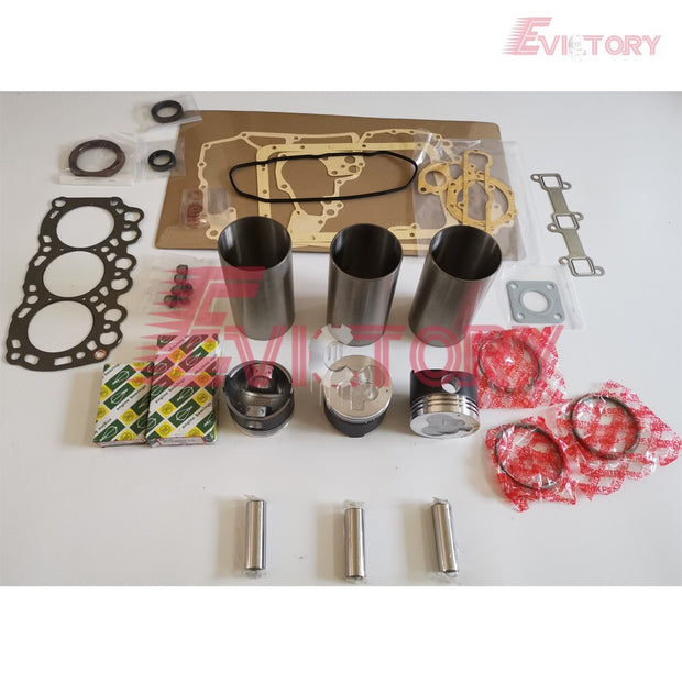 for MITSUBISHI L3E rebuild overhaul kit piston+liner+gaskets+beairngs+rings