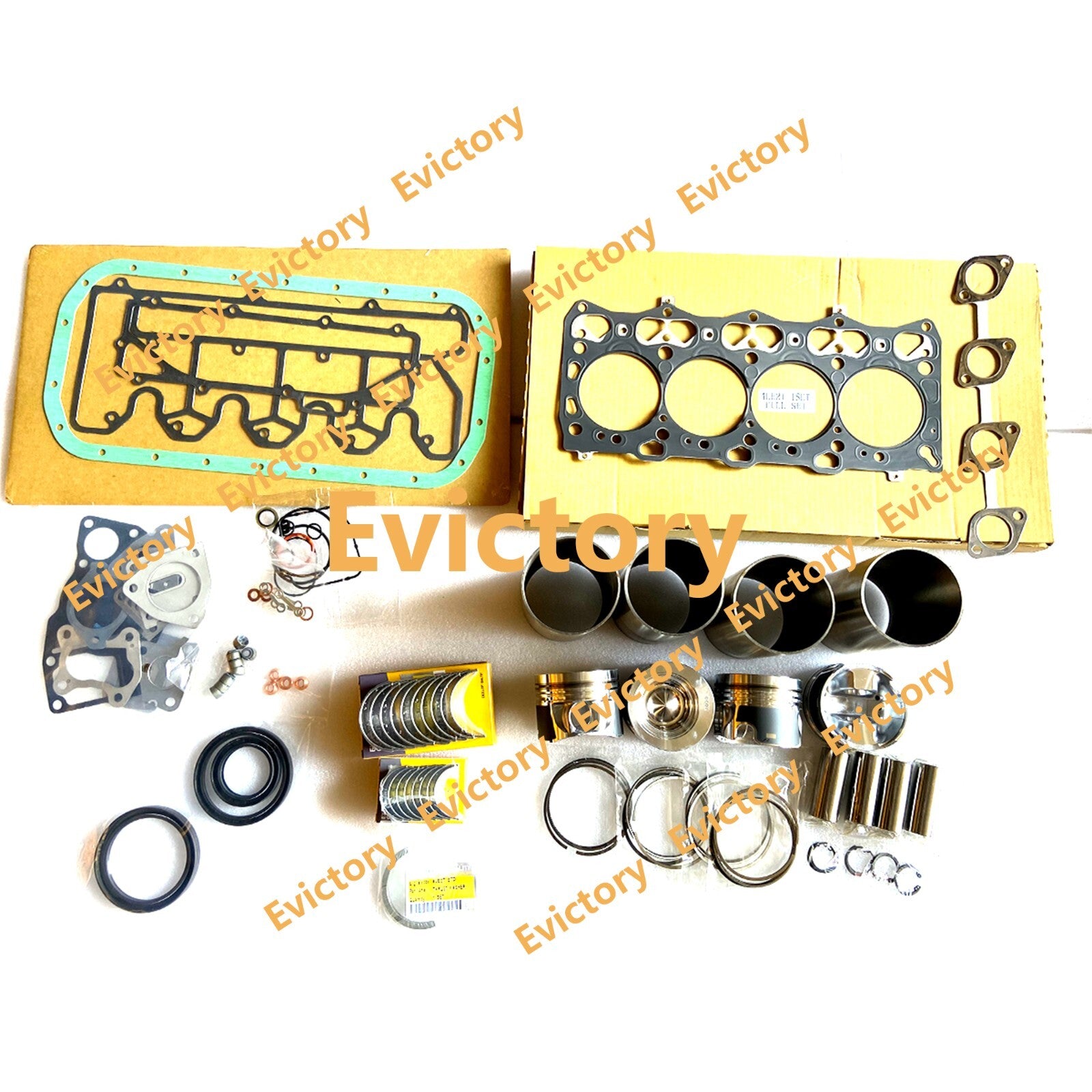 4LE2 rebuild kit gasket bearing valve guide piston ring liner for ISUZU Overhaul