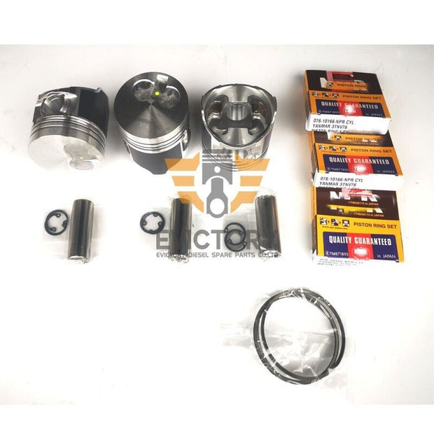 FOR YANMAR 3TNV76 rebuild kit piston ring cylinder head gasket excavator parts