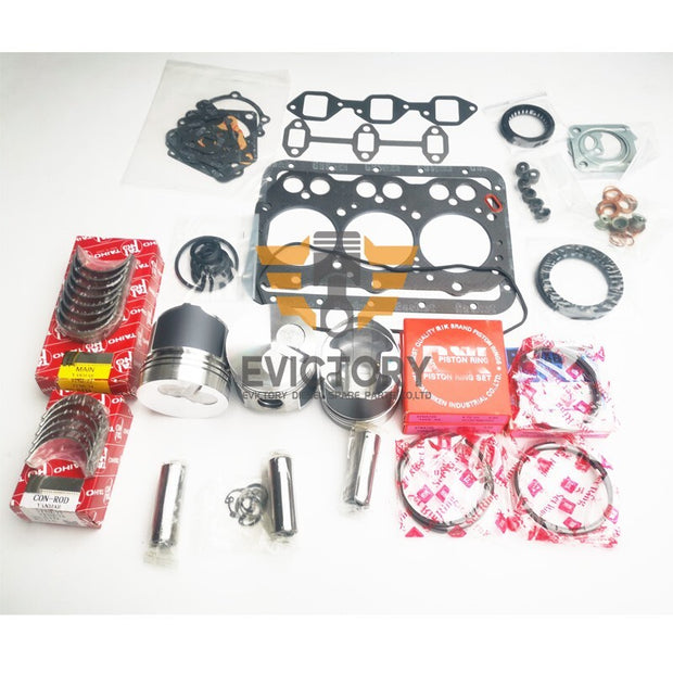 For Yanmar 3TNE72 3D72E overhaul kit piston ring cylinder liner gasket bearing