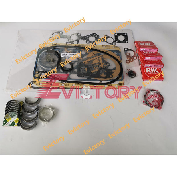 For kubota V1502 overhaul Re-ring Kit Piston Ring Bearing Gasket excavator parts