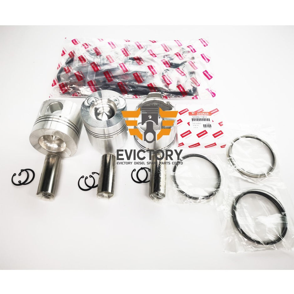 for YANMAR 3TN100L 3TN100 rebuild kit piston + piston ring + full gasket kit
