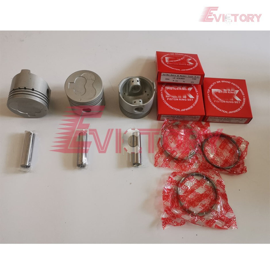 for MITSUBISHI L3E cylinder head L3E rebuild kit piston + ring +gasket