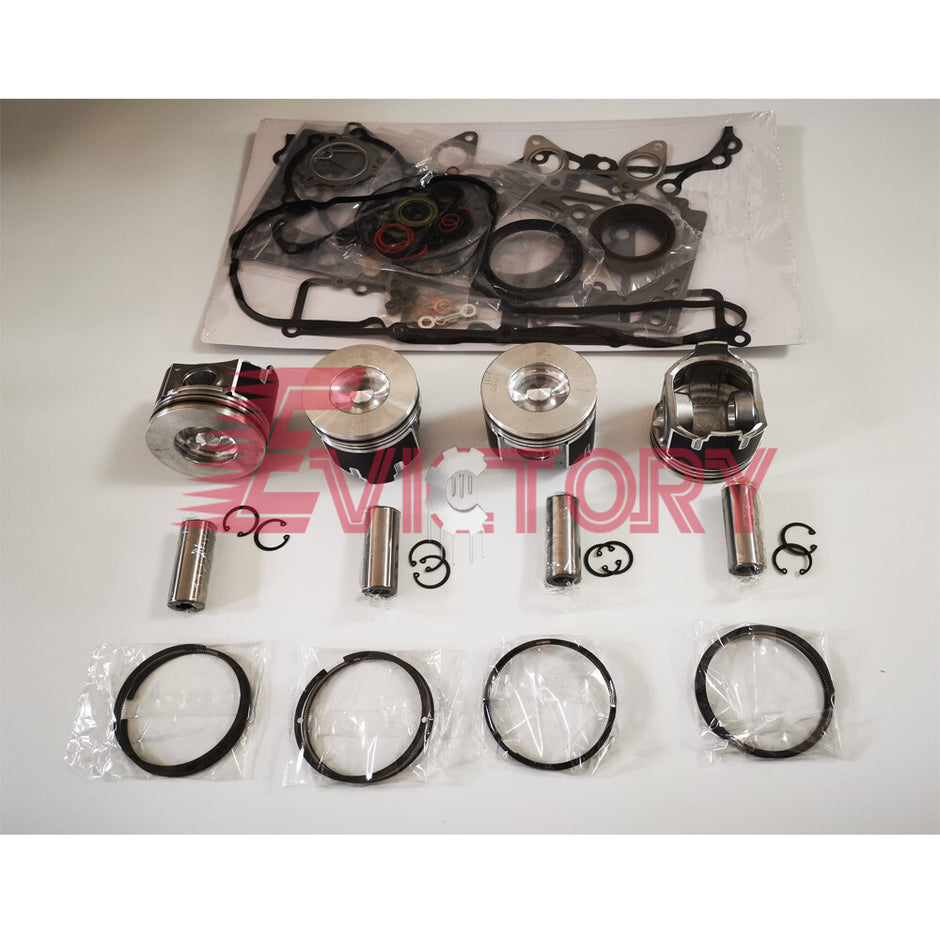 for KUBOTA V3307T V3307-DI-T V3307 rebuild overhaul kit + valve+ guide 16pcs