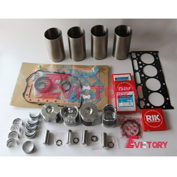 For KUBOTA V2403 rebuild overhaul kit piston liner gasket bearing + 8 pcs valves