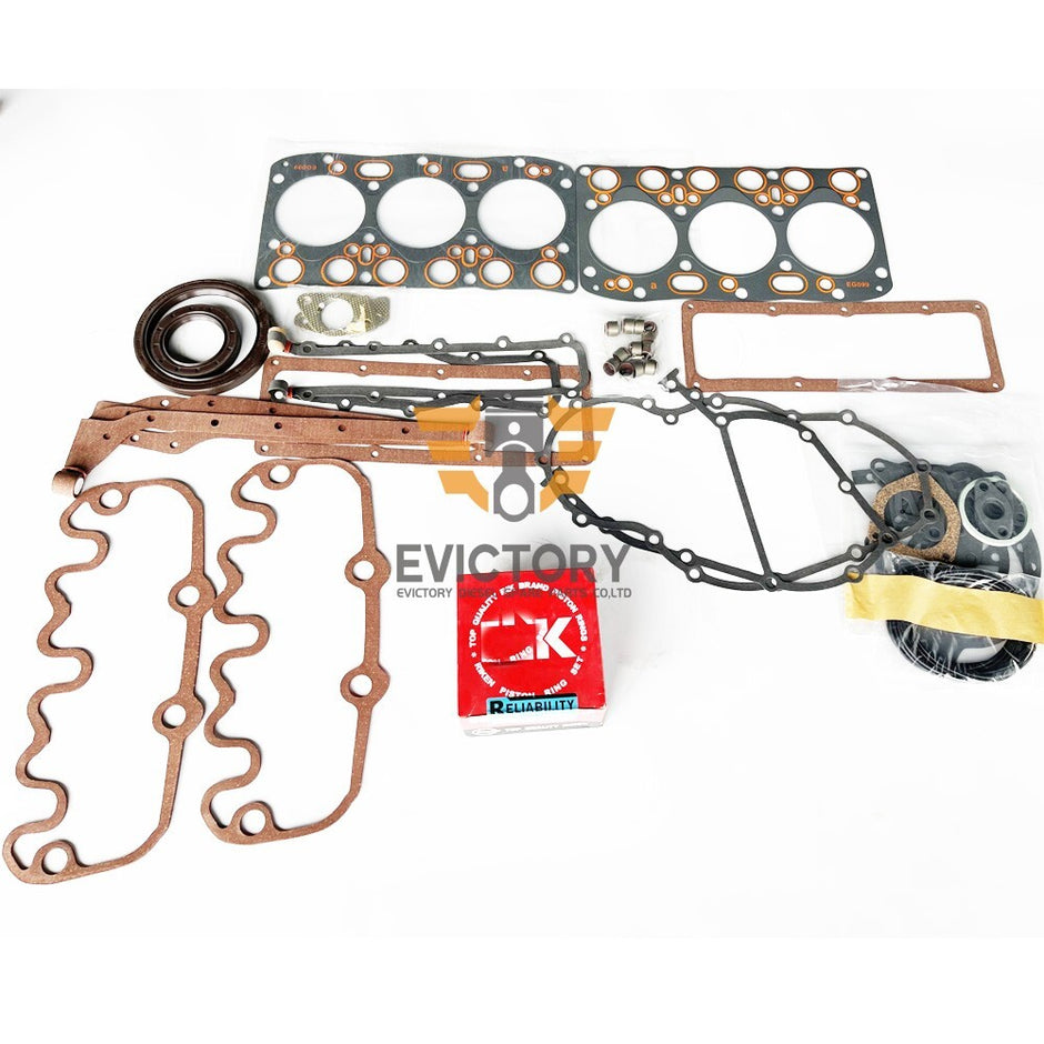 For forklift engine TOYOTA 2D complete ovehaul gasket kit + piston ring set