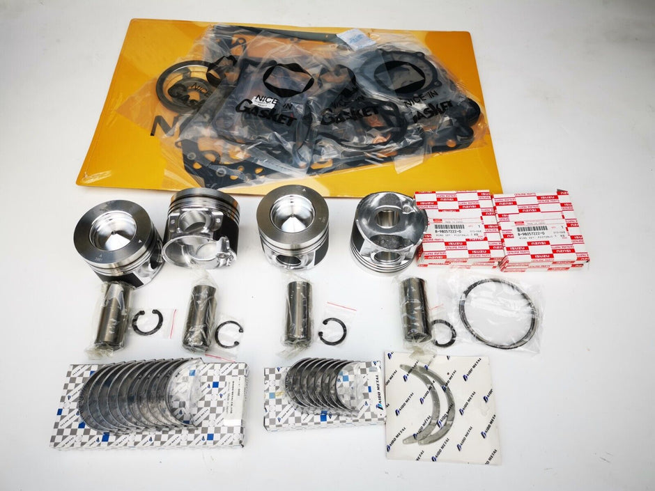 For Isuzu 4JJ1 4JJ1-T 4JJ1T rebuild kit + 4pcs con rod + piston ring gasket