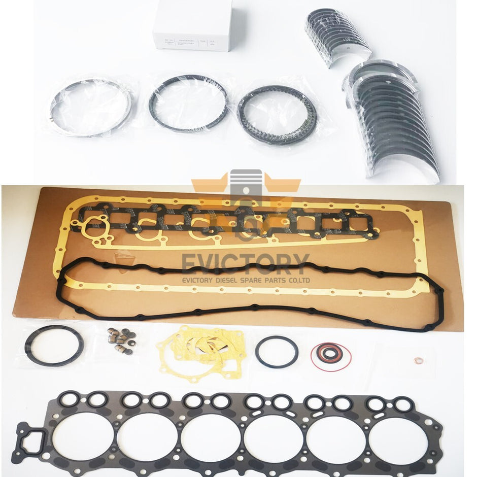 For Nissan TB45 Overhaul gasket + piston ring + rankshaft main con rod bearing