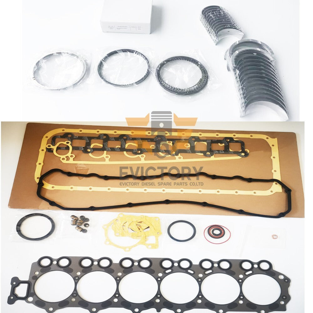 For Nissan TB45 Overhaul gasket + piston ring + rankshaft main con rod bearing