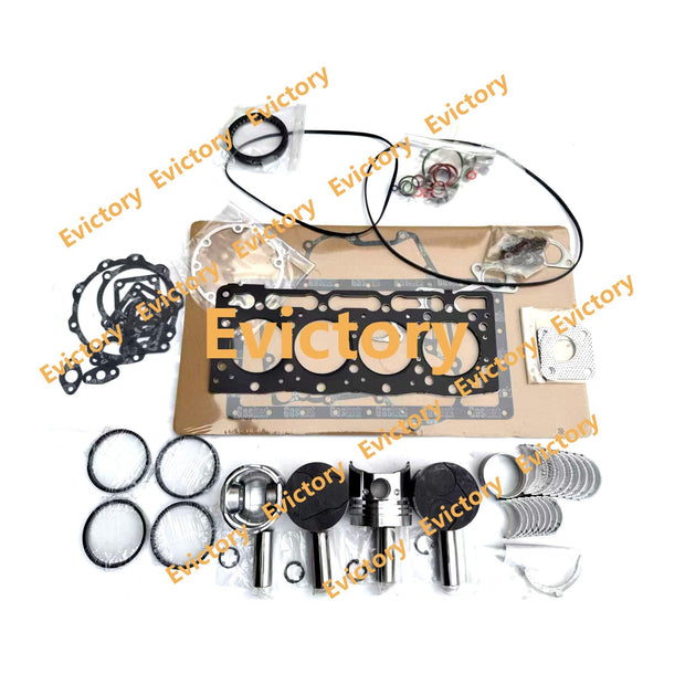 For kubota V1205 rebuild kit piston ring liner overhaul gasket all bearings