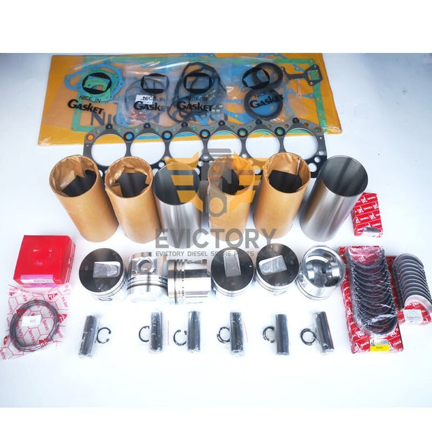 For Mitsubishi S6S rebuild kit piston ring cylinder liner head gasket bearing
