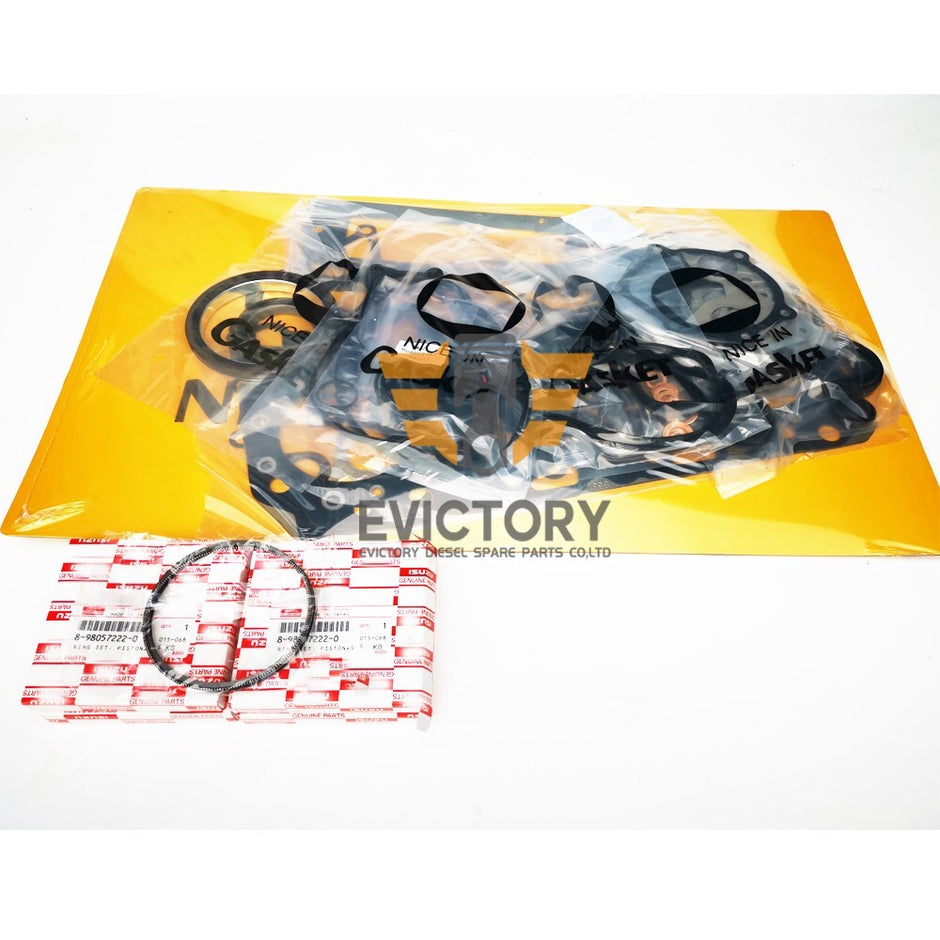 for ISUZU 4JJ1T 4JJ1 4JJ1-T 4JJ1X cylinder head + full gasket kit + piston ring