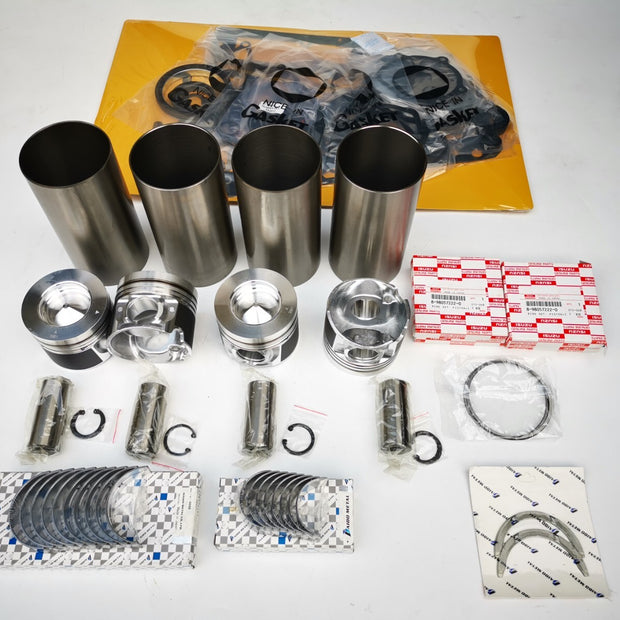 For Isuzu 4JJ1T 4JJ1X 4JJ1-T 4JJ1 overhaul rebuild kit + 1pc connecting rod
