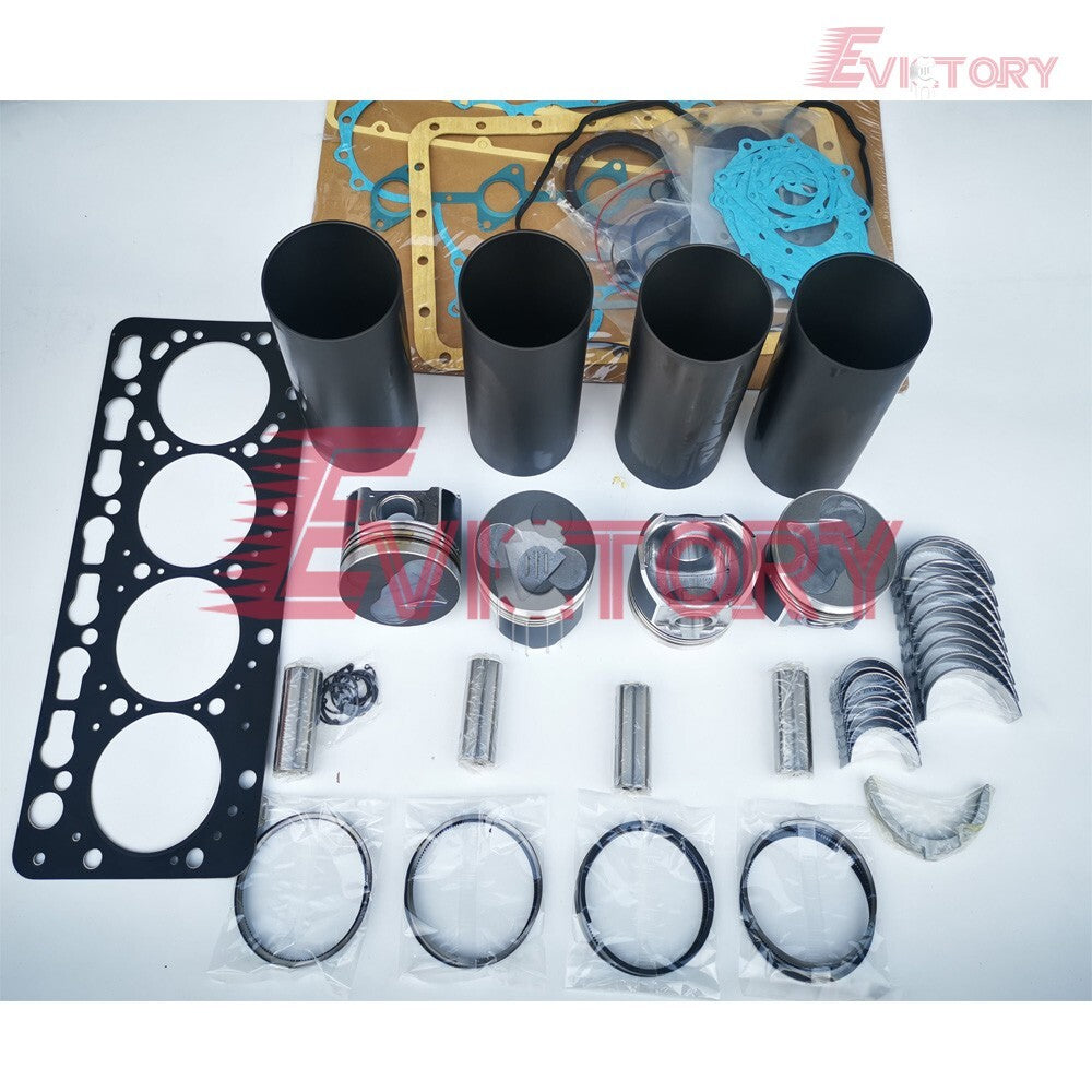 For Kubota V3600T V3600 V3600DI overhaul rebuild kit piston liner gasket bearing