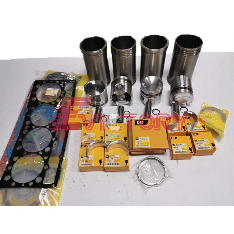 For CATERPILLAR CAT 3304 rebuild overhaul kit piston liner bearing gasket set
