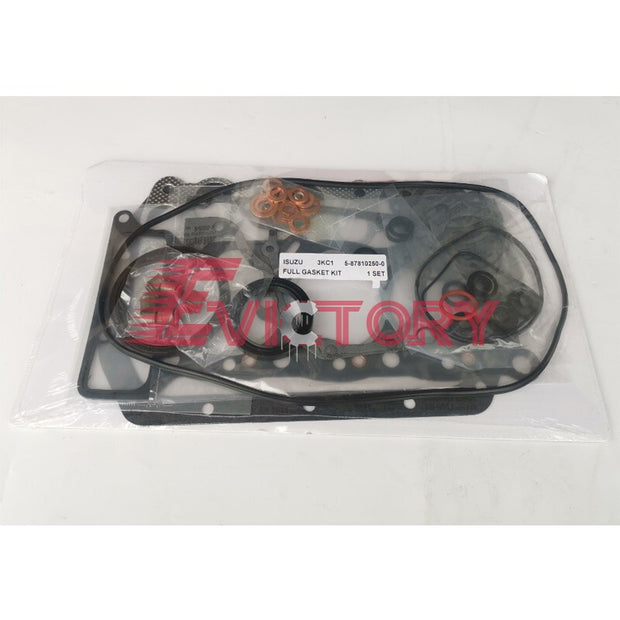 For Isuzu 3KC2 3KC1 rebuild kit engine piston ring + complete gasket kit