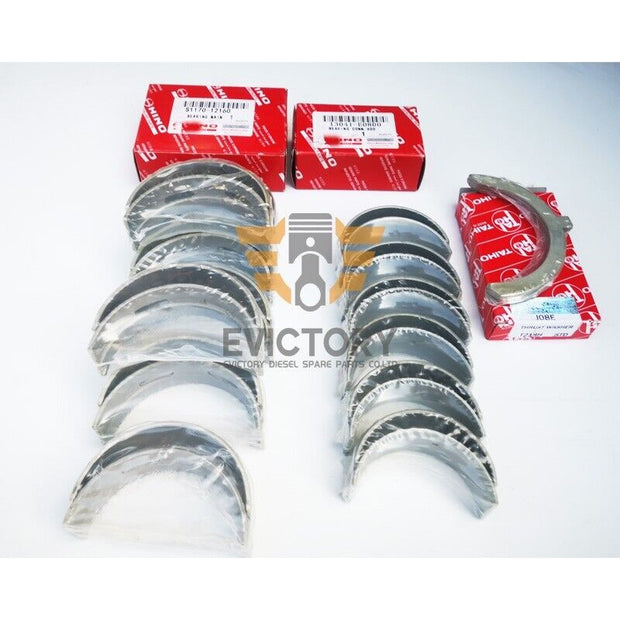 J08ET J08E piston ring + main big small bearing For Hino Engine rebuild Kit