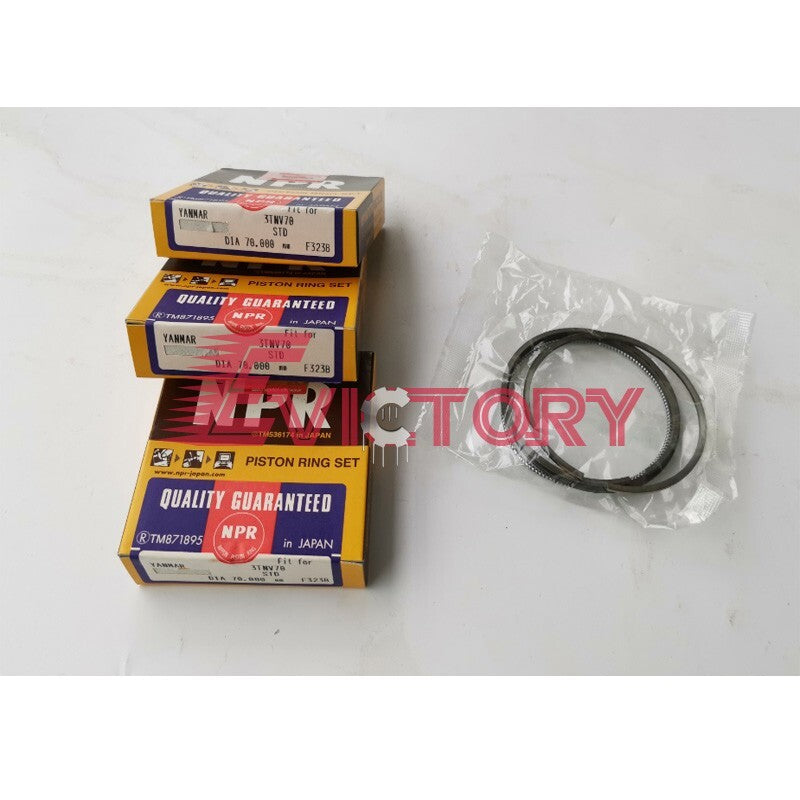 For YANMAR 3YM20 Rebuild Kit piston with ring + crankshaft conrod bearing