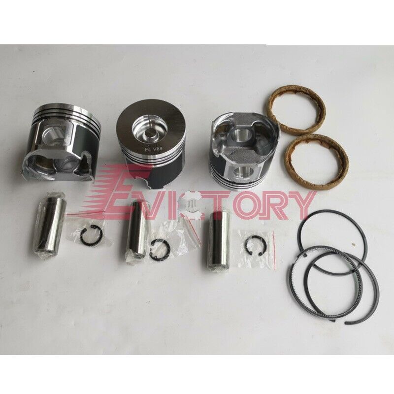 For Yanmar 3TNV84T 3TNV84-T 3TNV84 rebuild kit main conrod bearing piston ring