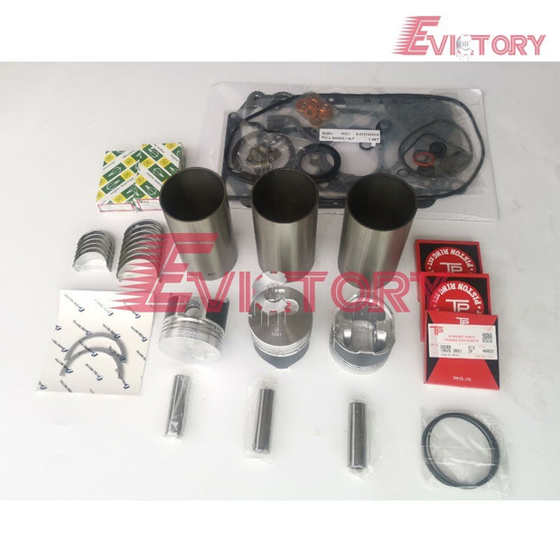 For Isuzu 3KR1 overhaul rebuild kit piston ring gakset cylinder liner all bearin