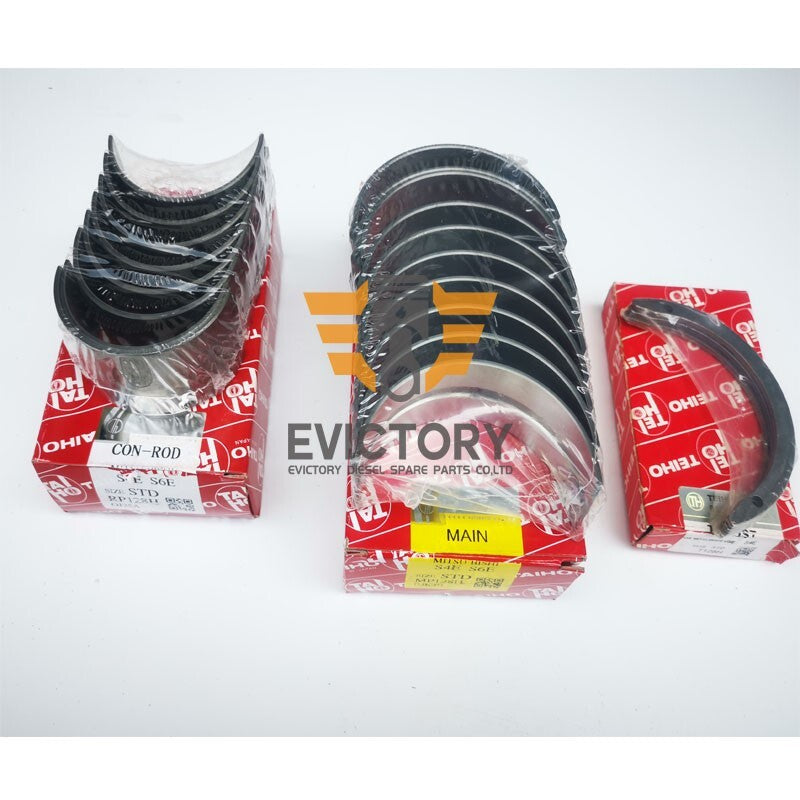 For Mitsubishi spare parts K4E full gasket kit engine crankshaft conrod bearing