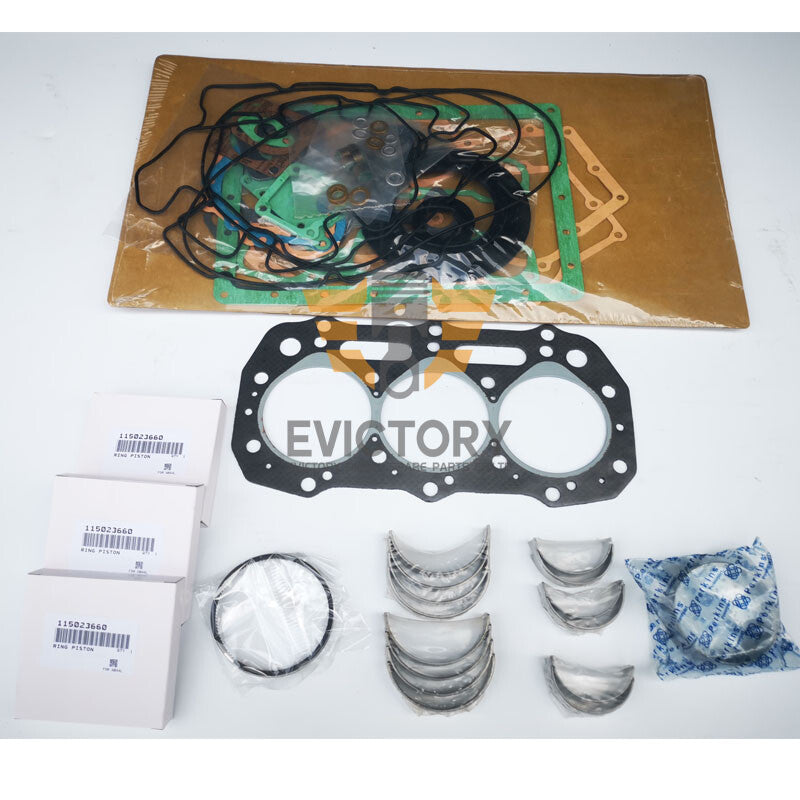 For Shibaura N843L N843LT N843 overhaul rebuild kit piston ring gasket bearing