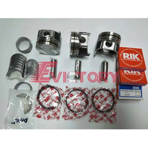 For KUBOTA D1105 rebuild kit piston + main conrod bearing + piston ring set