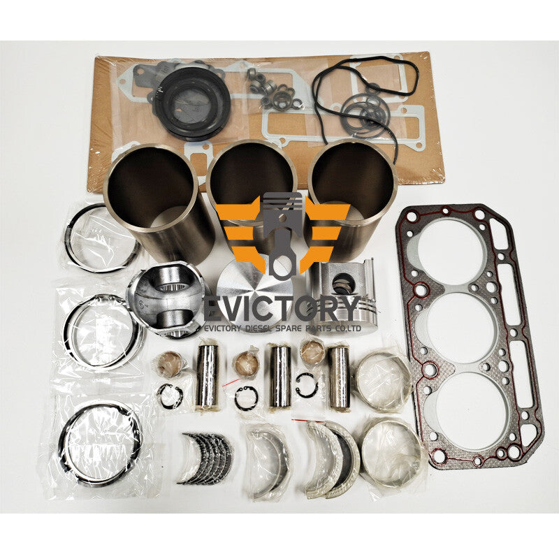 For Yanmar 3T84HLE 3T84HTL rebuild overhaul kit piston + cylinder head gasket +