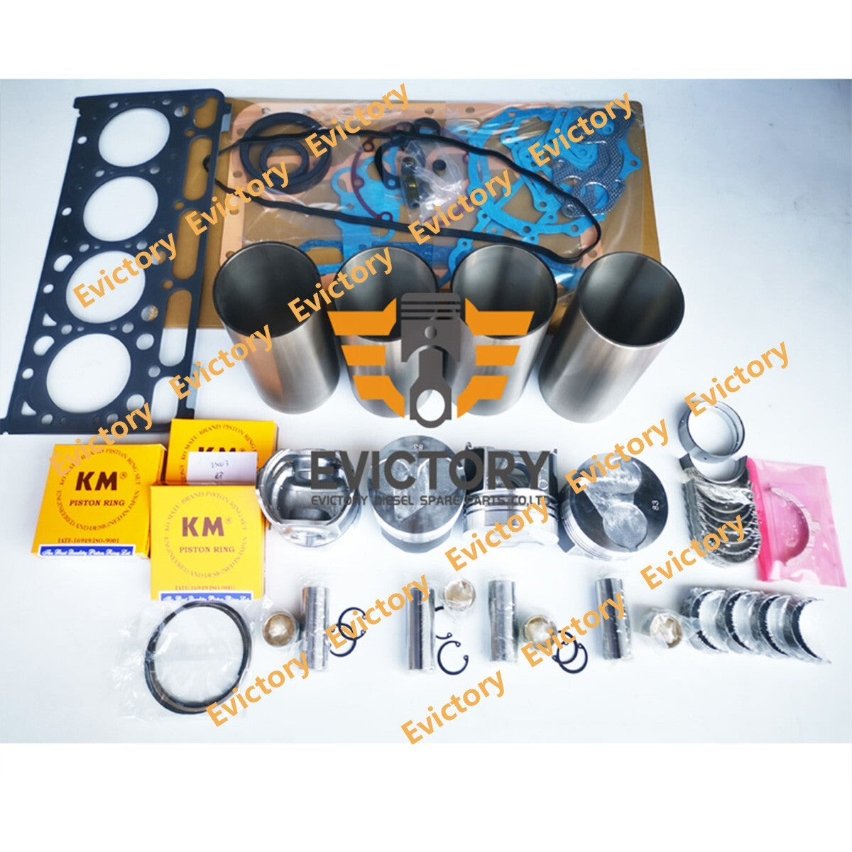 For KUBOTA V2003-DI-T V2003-T rebuild kit valve piston liner gasket bearing