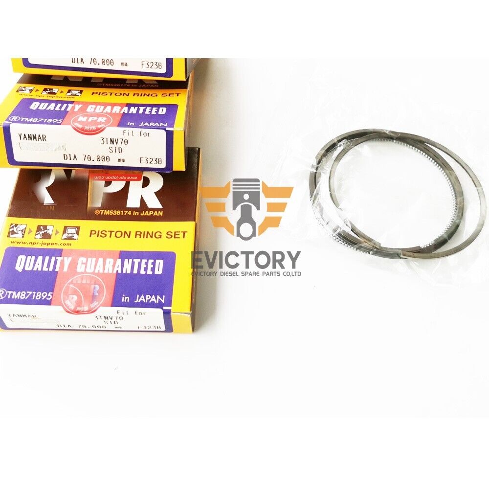 For YANMAR engine 2D68E 2TNE68 rebuild kit piston ring + bearing + gasket