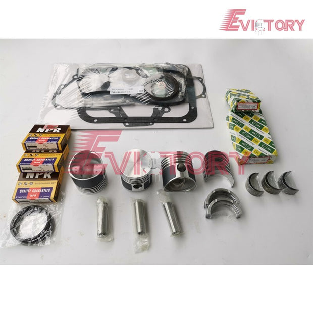 For Mitsubishi K3B overhaul rebuild kit piston full head gasket all bearing